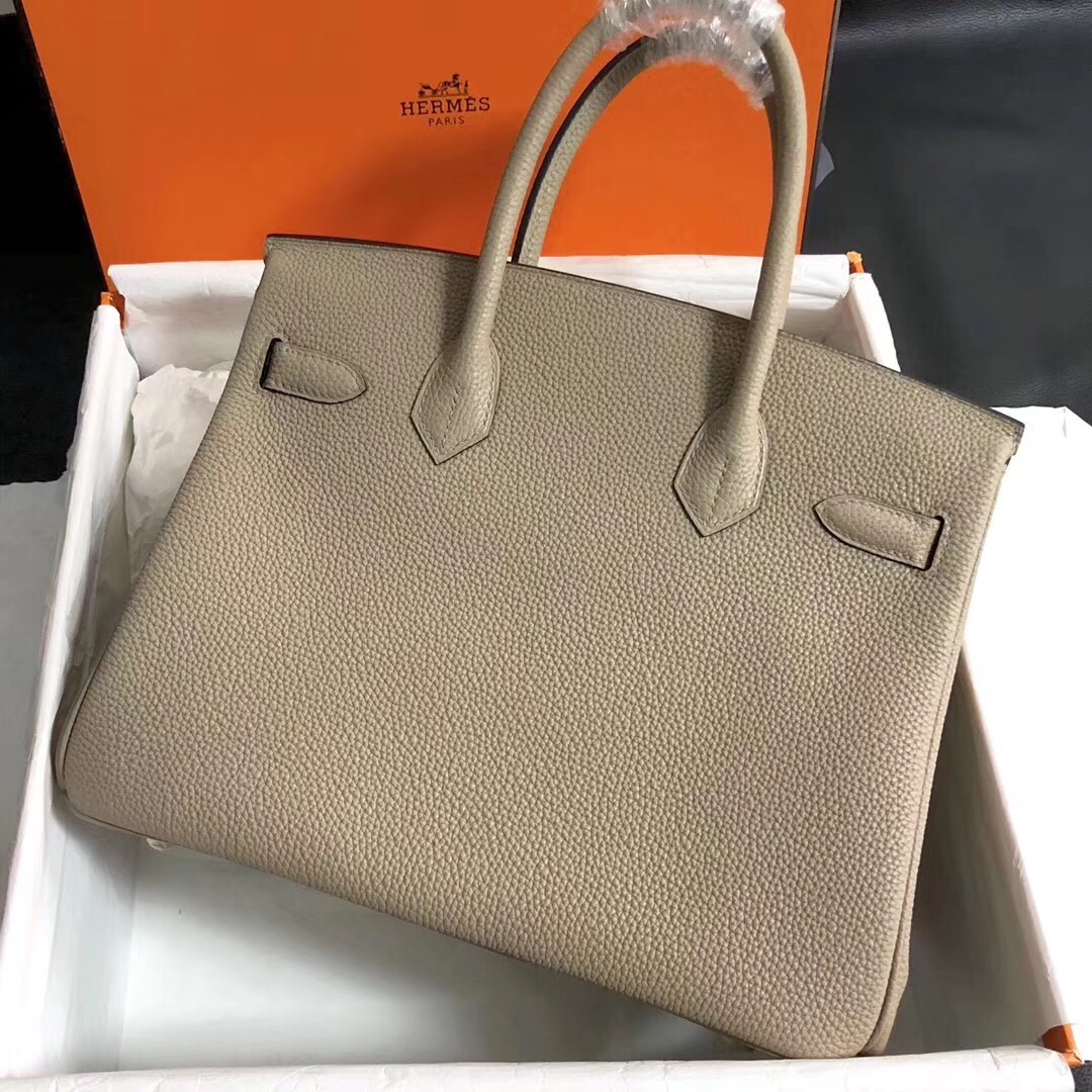 Hermes Birkin 35CM Togo Leather Handbag Grey